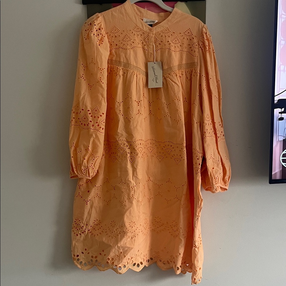 Universal Thread, Embroidered Orange Dress in (XXL) Extra Extra Large